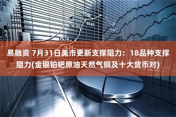 易融资 7月31日美市更新支撑阻力：18品种支撑阻力(金银铂钯原油天然气铜及十大货币对)